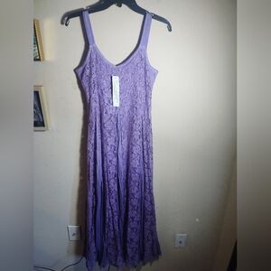 New Indigo Thread Co Dress Purple Lace Ombre Boho Artsy Witchy Maxi